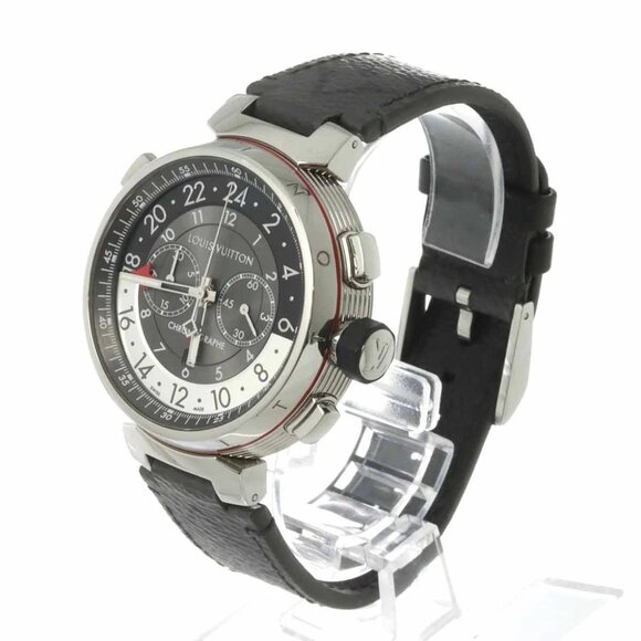 LOUIS VUITTON Tambour Q1A40 Automatic Gray Dial Mens Watch 90272176 - Picture 1 of 7